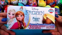 Caja sorpresa de juguetes Frozen con huevos sorpresa de chocolate en español 2016