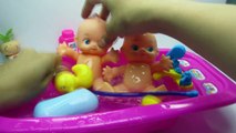 Baby Dolls Twin Bath Pretend , Twin Baby Dolls Toys Playset, New Clothes, Car Toy