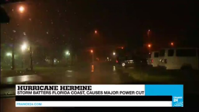 US - Hurricane Hermine batters Florida coast, causing major power cut