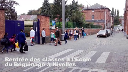 Rentrée des classes à l'écoles du Béguinage à Nivelles