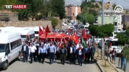 Bitlis'te 'teröre lanet' yürüyüşü