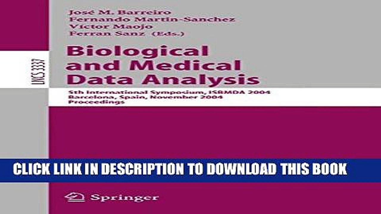 [PDF] Biological and Medical Data Analysis: 5th...