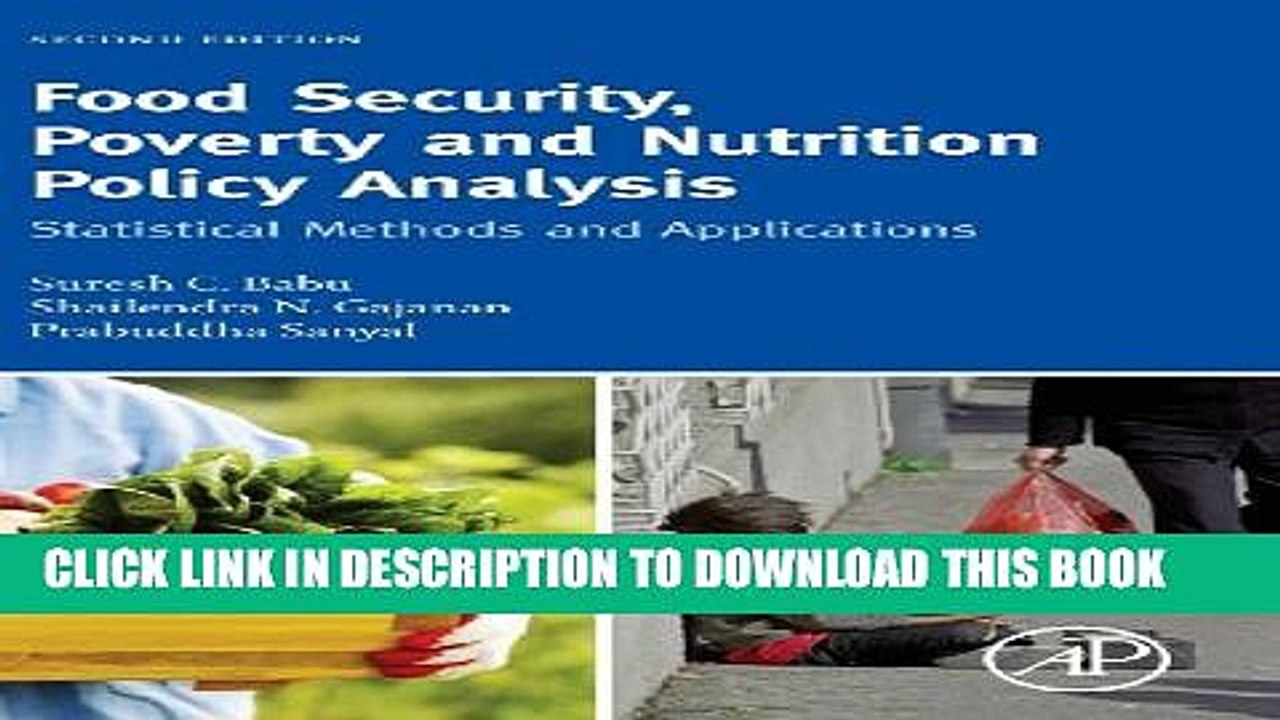 [PDF] Food Security, Poverty and Nutrition Policy Analysis: Statistical Methods and Applications