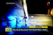 Los Olivos: policía es baleado por resistirse a robo
