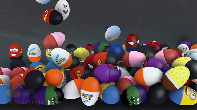 DuckDuckKidsTV || Learn Colors with Surprise Eggs Prank 3D for Kids Toddlers Color Balls Smiley Face