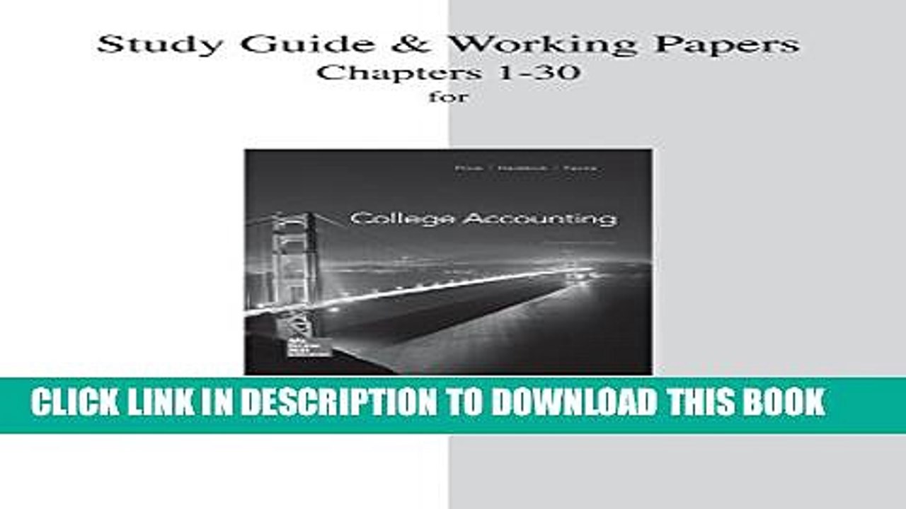 [PDF] Study Guide and Working Papers for College Accounting (Chapters 1-30) Full Online