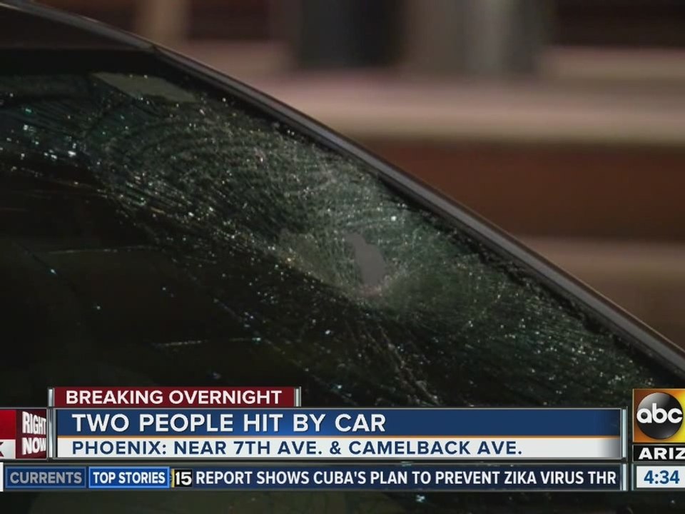 Driver crashes into two pedestrians standing at light rail station in Central Phoenix