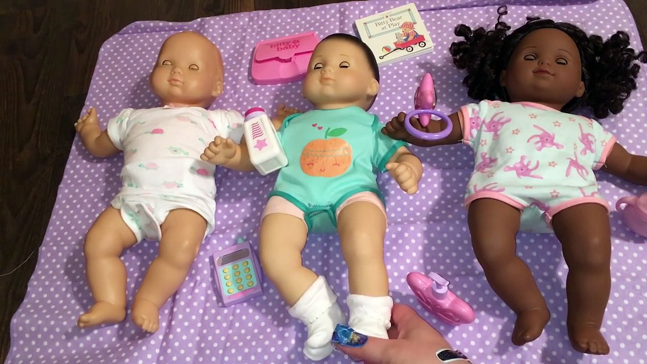 American Girl Bitty Baby and Pleasant Company Our New Baby Doll Comparison and New Socks!