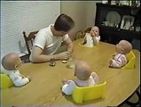 Funny babies Laughing Quadruplets