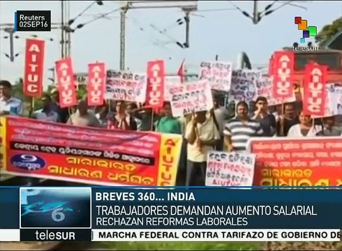 India: trabajadores exigen aumento al salario mínimo