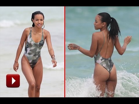 S€x¥ Karrueche Tran Frolicking In The Beach