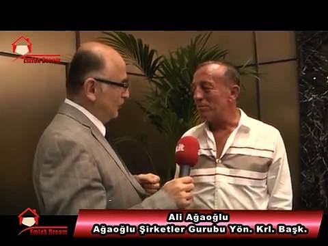Ali Ağaoğlu Ağaoğlu Maslak 1453 projesinde teslim öncesi gala yemeğinde emlakdream röportajı