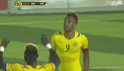 Pierre-Emerick Aubameyang Amazing Finish Goal - Sudan 1-1 Gabon (02/09/2016)