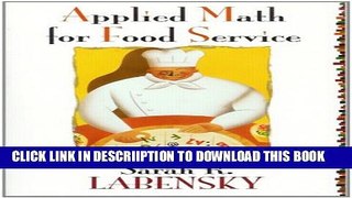 [New] Applied Math for Food Service Exclusive Full Ebook
