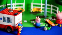 Peppa Pig Full Episode Lego Ambulance Skater Boy At The Park George pig Animation