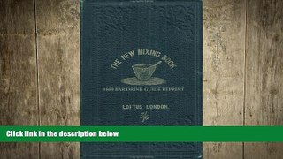 different   The New Mixing Book 1869 Bar Drink Guide Reprint