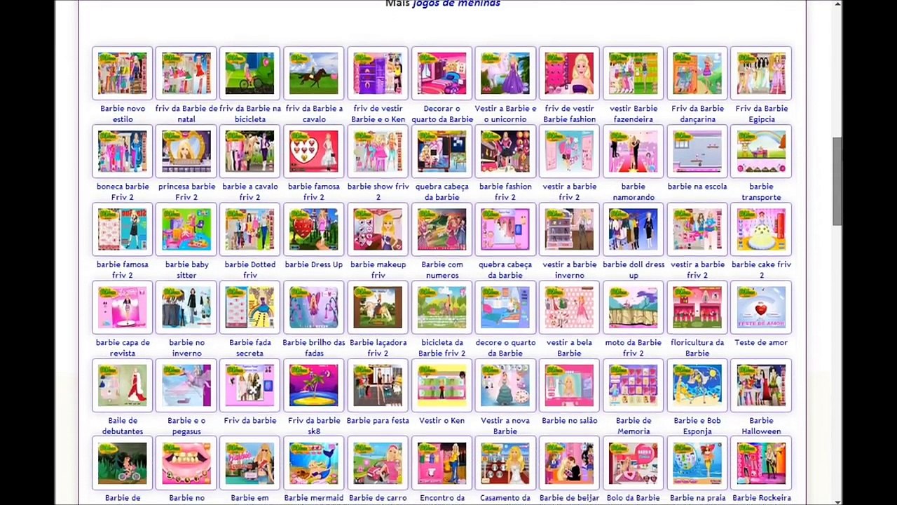 Jogar jogos da Barbie de vestir e maquiar no friv frive