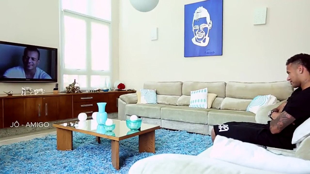 Neymar was invited for an interview. Instead, he was surprised by his family.