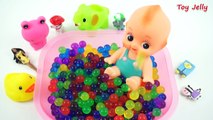Learn Colors Baby Doll Bath Time with ORBEEZ and M&M Chocolate Surprise Toys Peppa Pig Paw Patrol