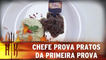 Chef prova pratos da primeira prova