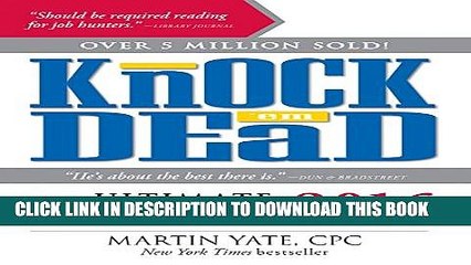 [PDF] Knock  Em Dead 2016: The Ultimate Job Search Guide Full Collection