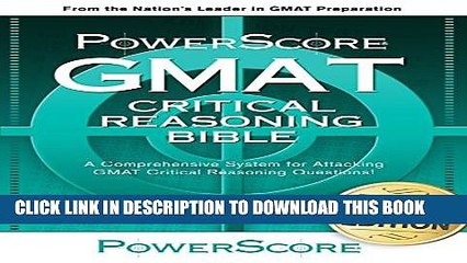 [PDF] The PowerScore GMAT Critical Reasoning Bible Full Collection