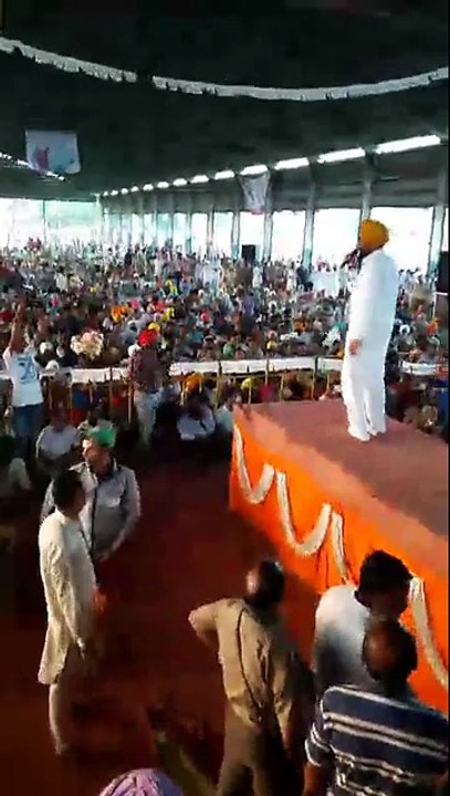 ਭਗਵੰਤ ਮਾਨ ਦੀ 'ਬਾਦਲ ਭਜਾਓ, ਪੰਜਾਬ ਬਚਾਓ' ਰੈਲੀ ਦਾ ਨਵੀਂ ਦਾਣਾ ਮੰਡੀ, ਕੋਟਕਪੂਰਾ