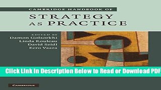 [Get] Cambridge Handbook of Strategy as Practice Popular Online