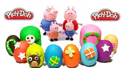 Play Doh Kinder surprise eggs peppa pig español and cars toys Creative video for kids