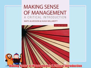 [PDF] Making Sense of Management: A Critical Introduction Popular Online
