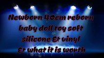 Newborn 40cm reborn baby doll toy soft silicone & vinyl & what it is worth