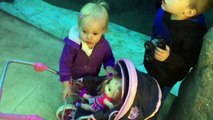 Küçük Kız Zoo Bebek Bebek Arabası Pram alır