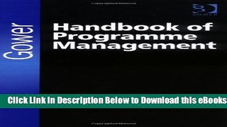 [Reads] Gower Handbook of Programme Management Free Books