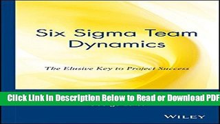[Download] Six Sigma Team Dynamics: The Elusive Key to Project Success Free Online