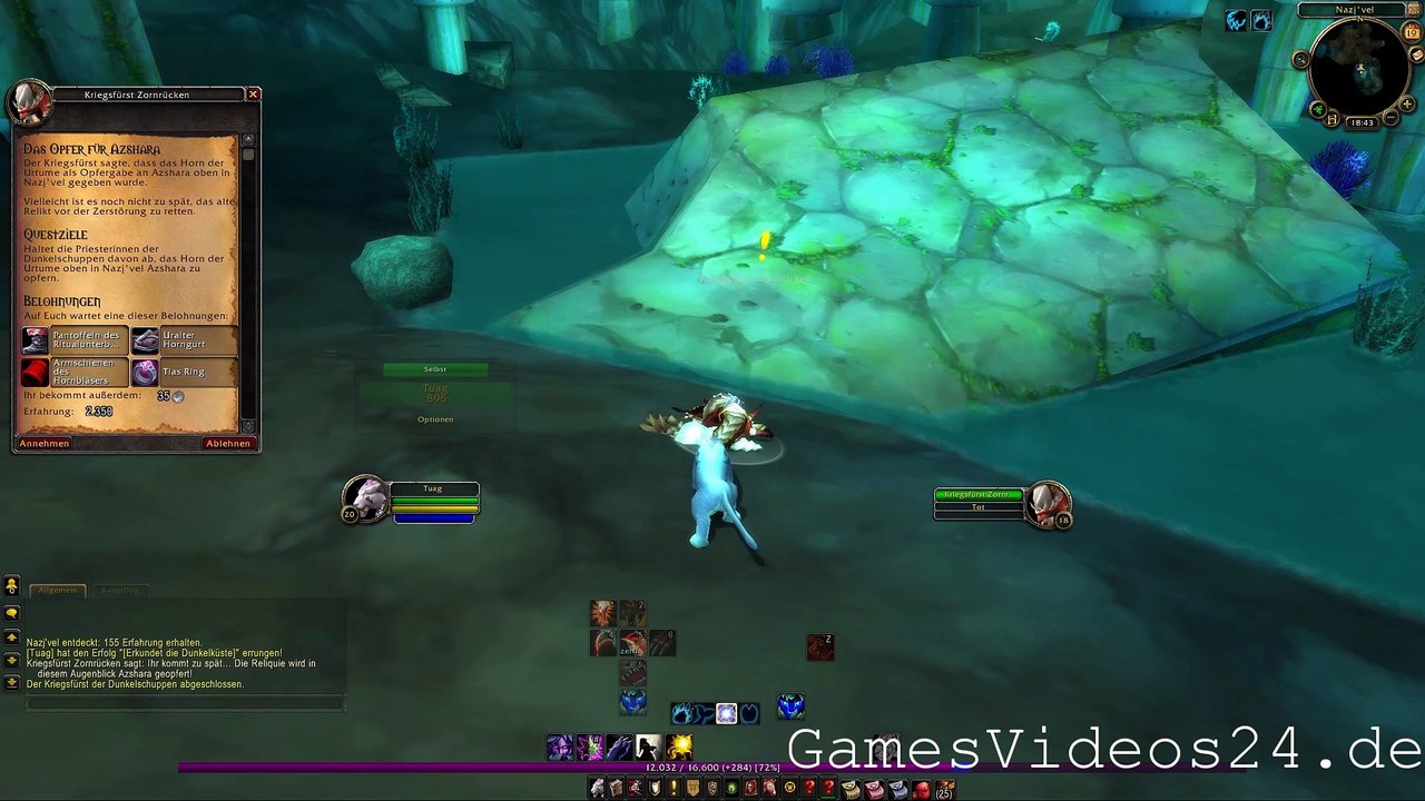 World of Warcraft Quest: Das Opfer für Azshara (Allianz)