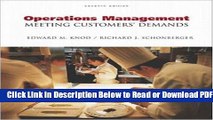 [Get] Operations Management: Meeting Customer s Demands with Student CD-ROM Free Online