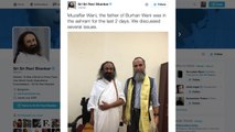 Sri Sri Ravi Shankar meets Burhan Wani’s father