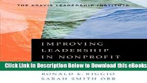 [Download] Improving Leadership in Nonprofit Organizations Free Ebook