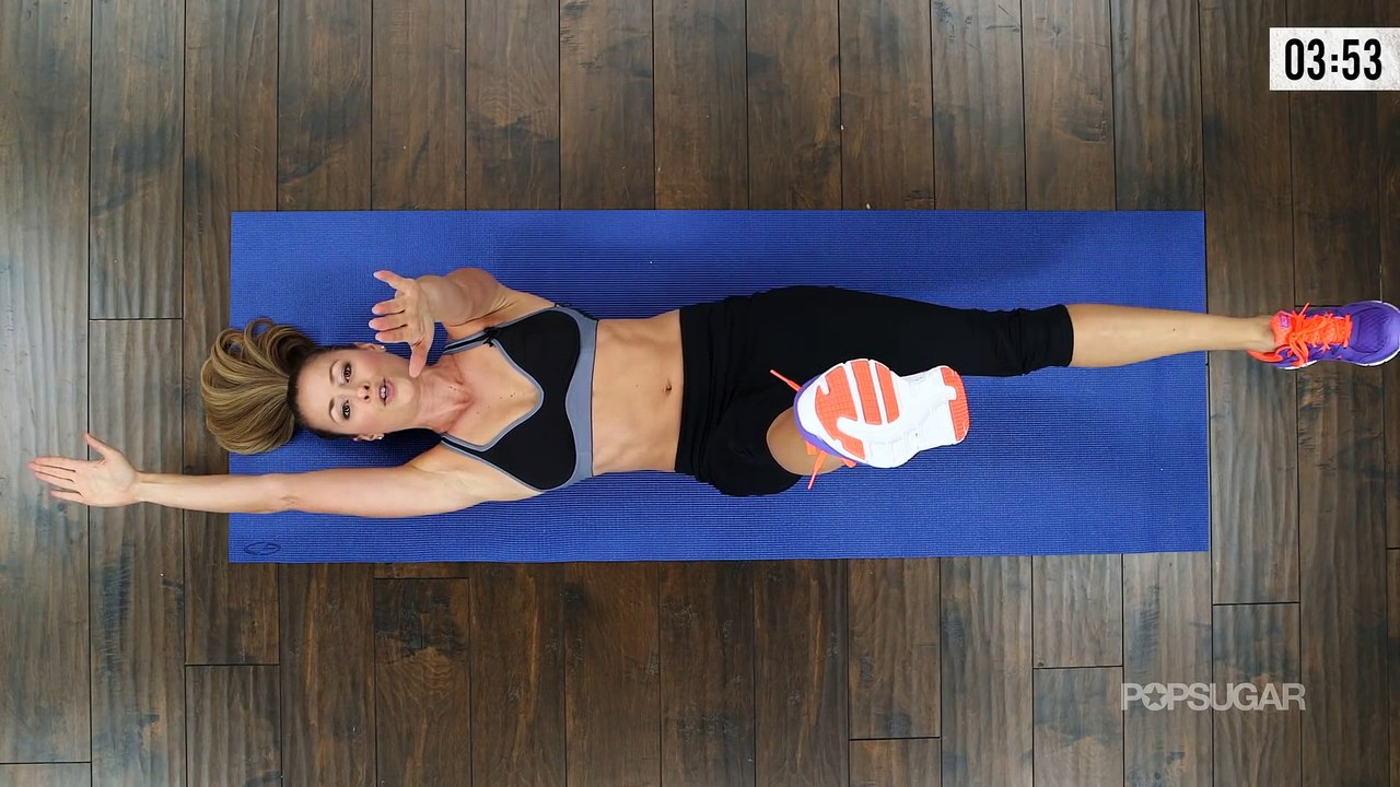 5 Minutes to a Sexy Back and 6-Pack Abs   Class FitSugar ! !