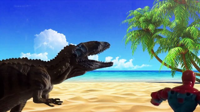 Juguetes Hombre Araña en español , Dibujos Animados Para Niños Spiderman vs dinosaurios Video Ep 5