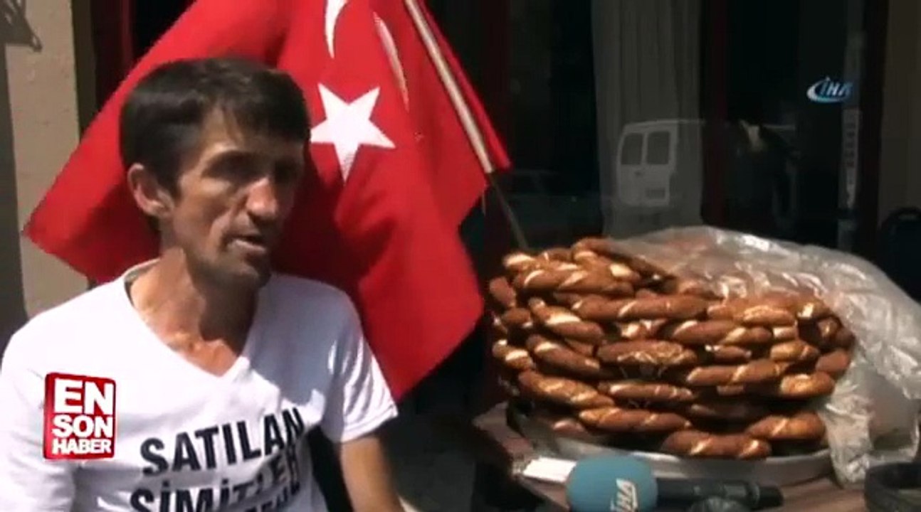 1 günlük hasılatını 15 Temmuz Şehitlerine bağışlayan Simitçi