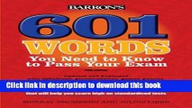 Read 601 Words You Need to Know to Pass Your Exam (Barron s 601 Words You Need to Know to Pass