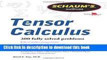 Read Schaums Outline of Tensor Calculus (Schaum s Outlines)  PDF Online