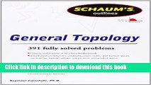 Read Schaums Outline of General Topology (Schaum s Outlines)  Ebook Free