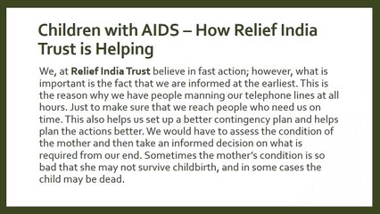 Relif india trust Organization