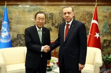 Erdoğan, BM Genel Sekreteri Ban Ki-Moon'la Görüştü