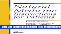 [Get] Natural Medicine Instructions for Patients, 1e Free New