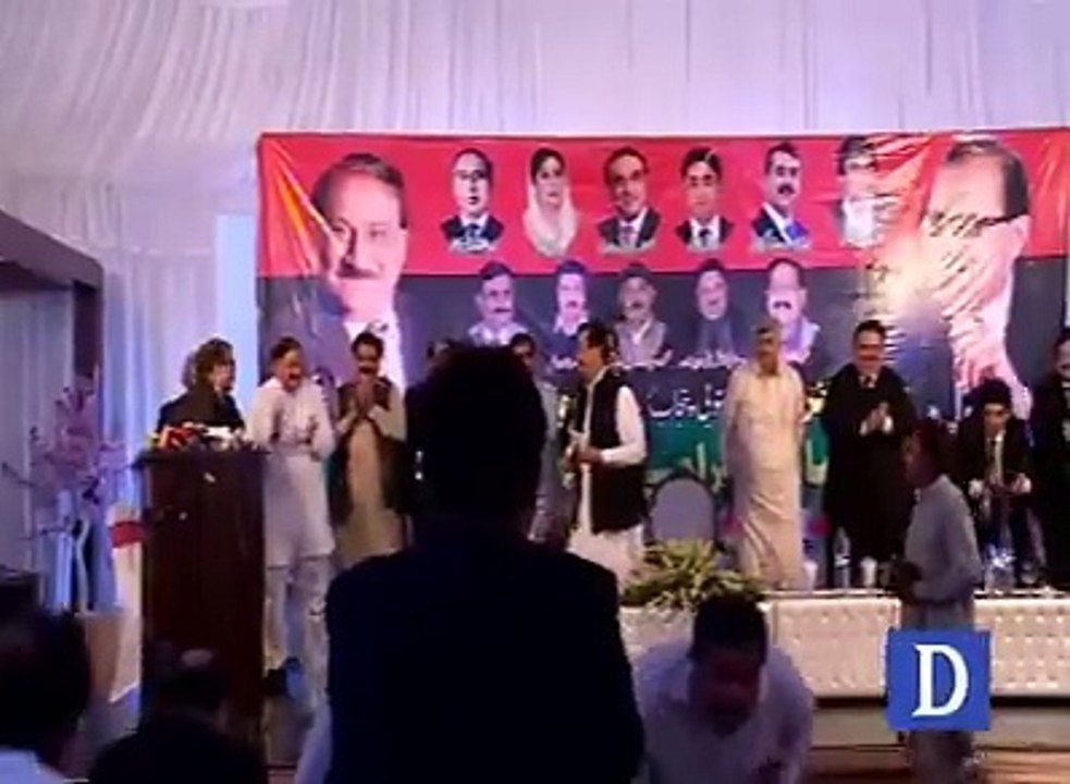 Former PM Gilani's Stage collapse