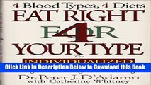 [Best] Eat Right for Your Type Live Right for Your Type (4 blood types, 4 diets 4 blood types, 4
