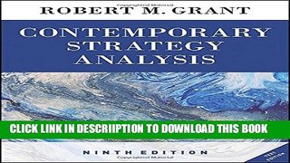 [PDF] Contemporary Strategy Analysis Text Only Exclusive Full Ebook